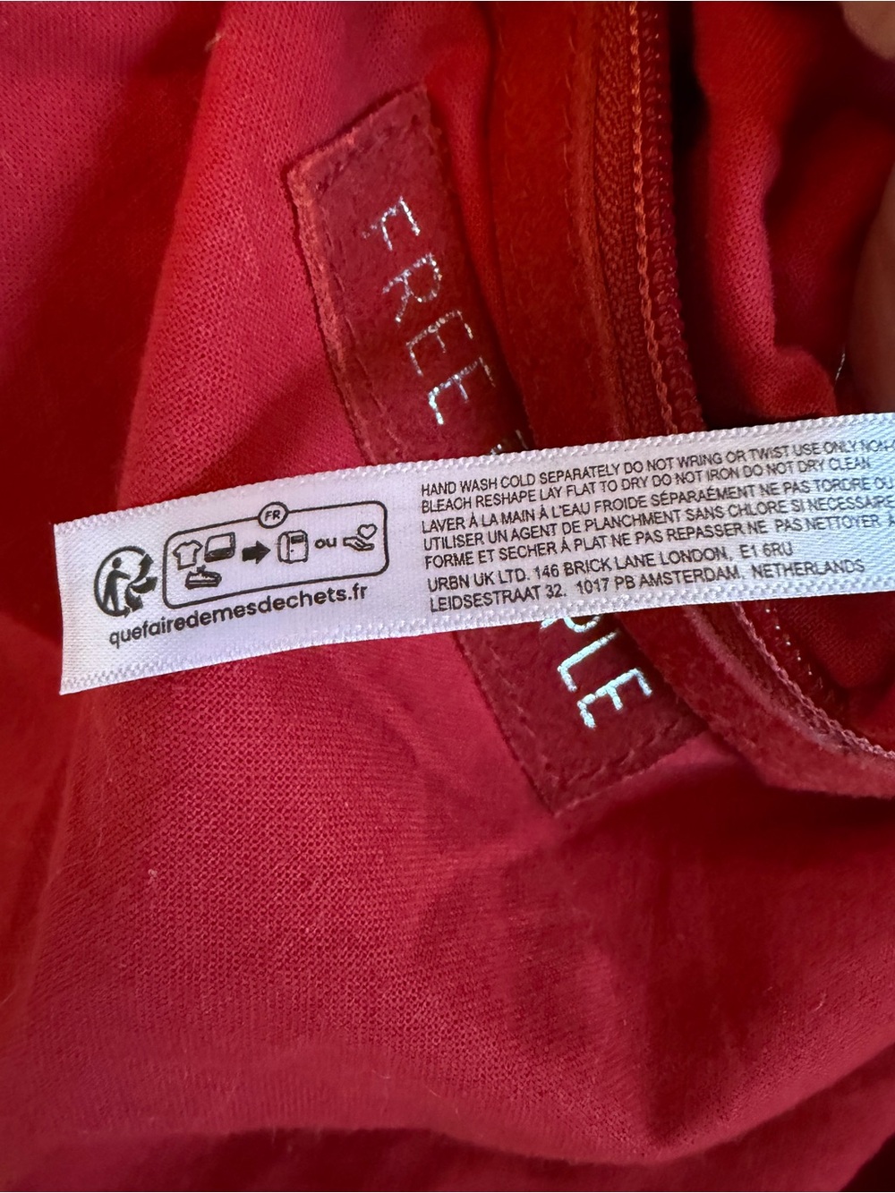 NWT new free people Roma suede tote bag slouchy garnet red hobo purse - Picture 14 of 17